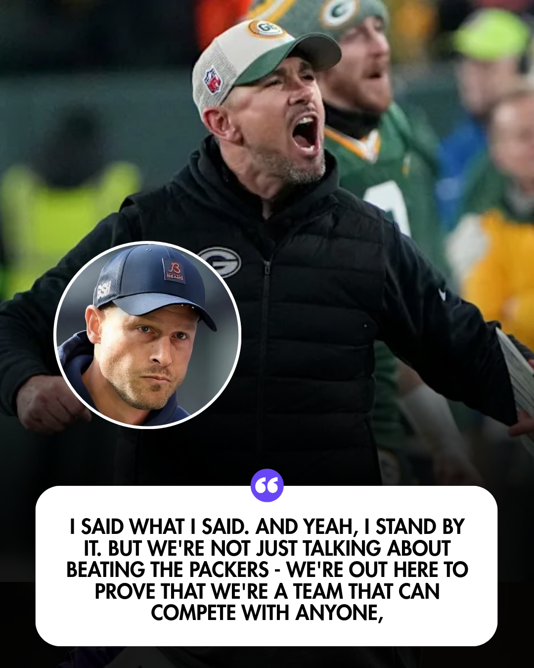 Ben Johnson’s Challenge to Matt LaFleur Sets the Stage for Bears-Packers Rivalry - Sikey